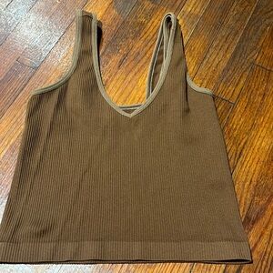 Gently used brown crop top!